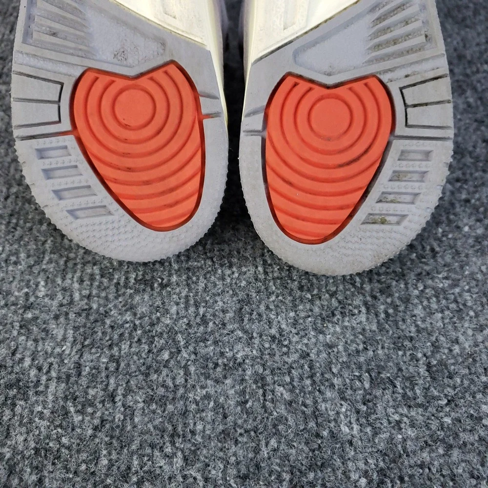 Nike Air Jordan 3 Retro Shoes Georgia Peach‎ Toddler Size 9C White Sneakers